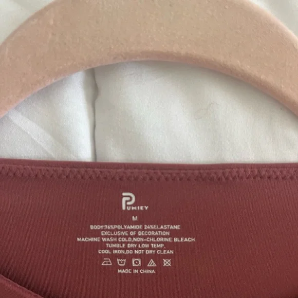 Burgundy Long Sleeve Bodysuit - Picture 2 of 3